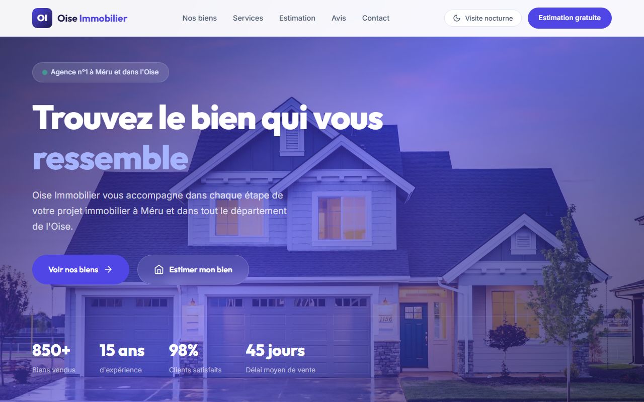 Aperçu de site Agent immobilier