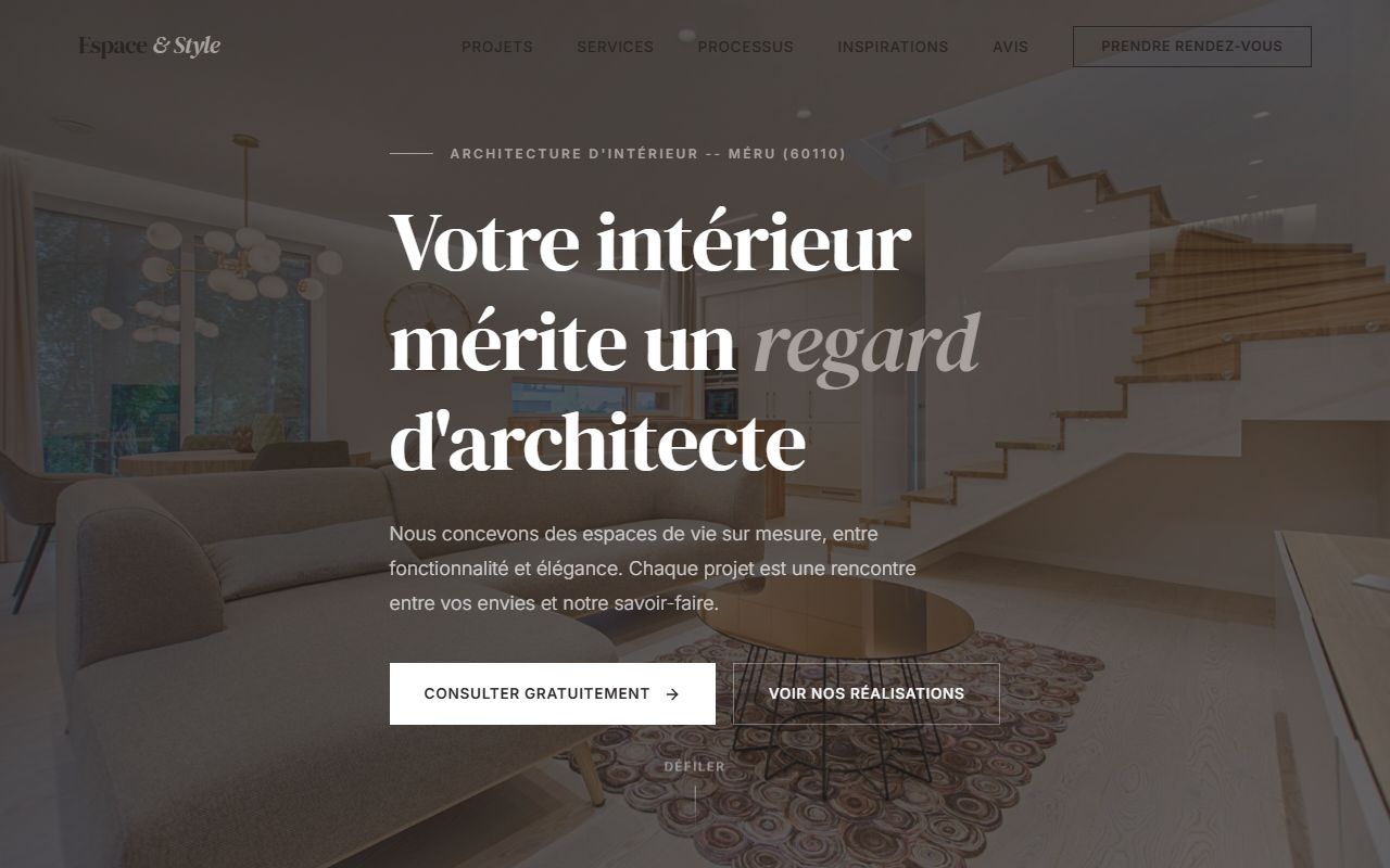 Aperçu de site Architecte intérieur