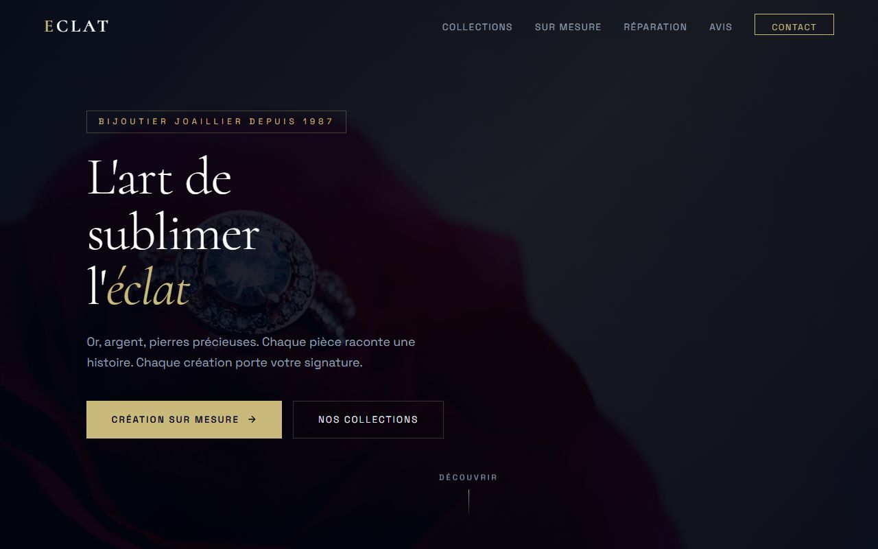 Aperçu de site Bijoutier