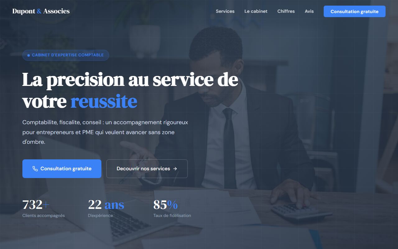 Aperçu de site Comptable