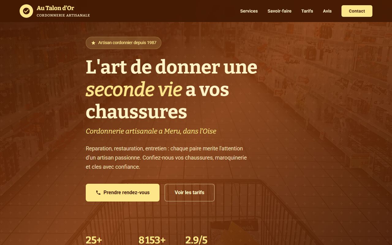 Aperçu de site Cordonnier