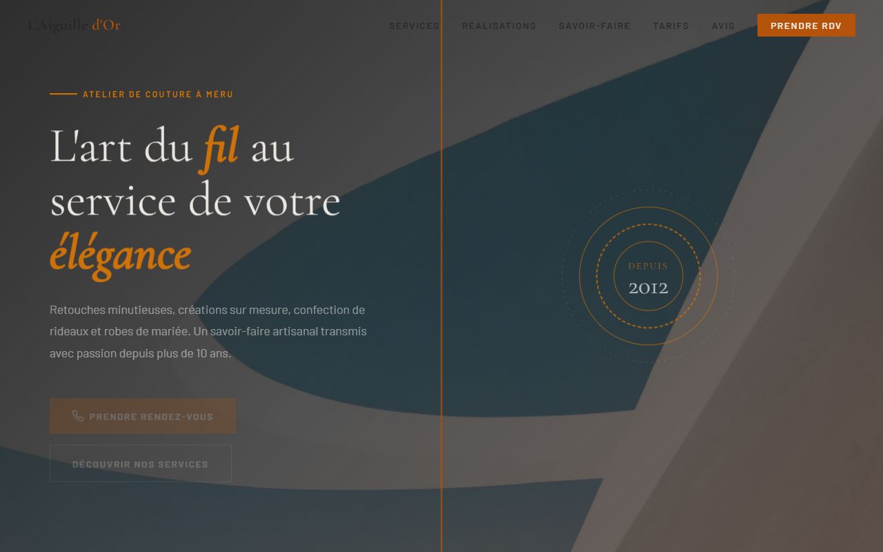 Aperçu de site Couturier