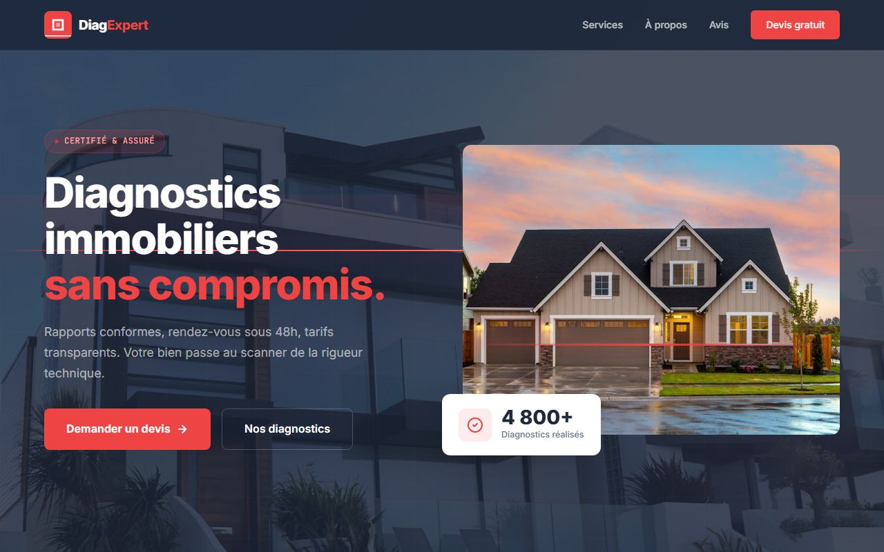 Aperçu de site Diagnostiqueur