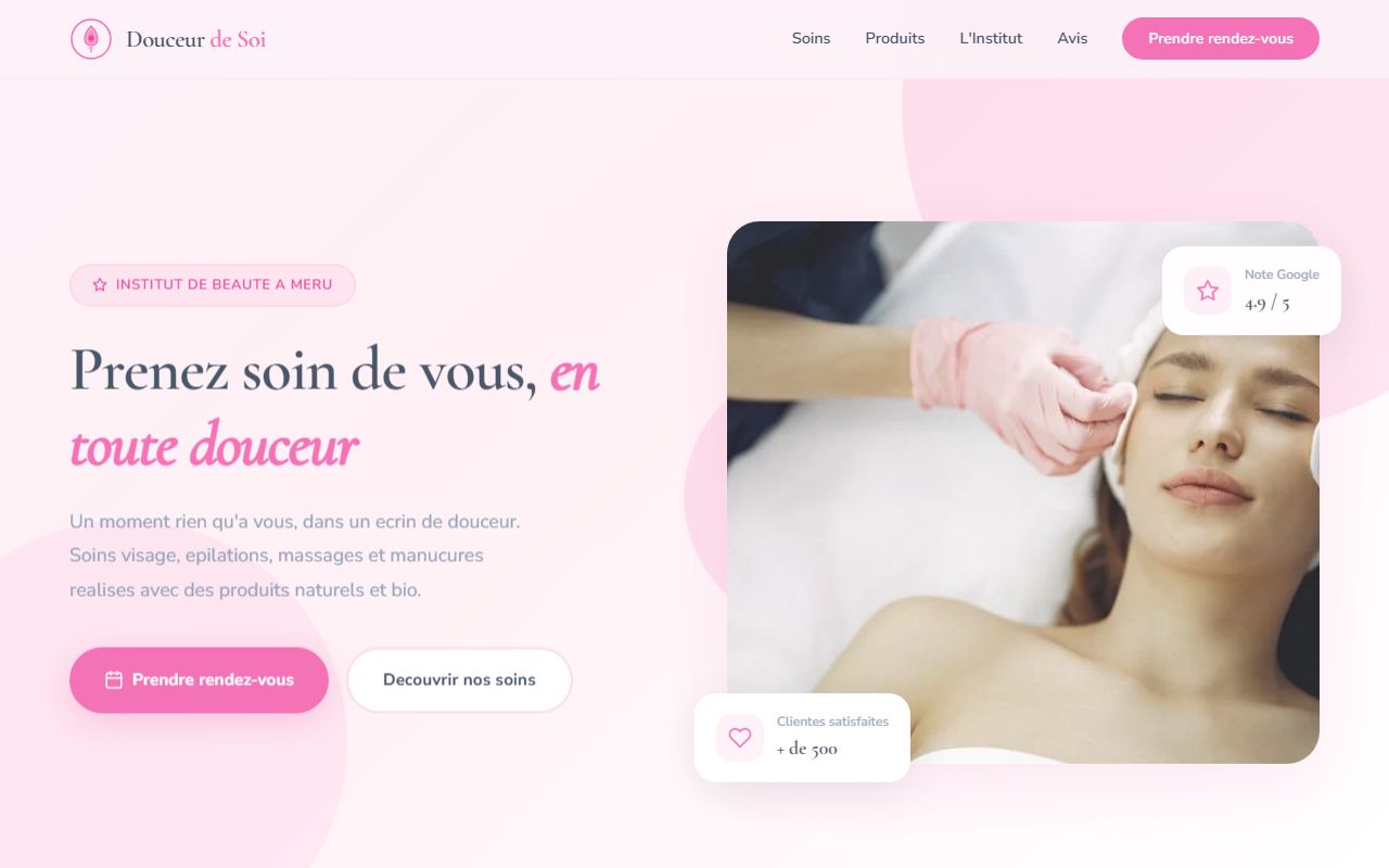 Aperçu de site Esthéticienne
