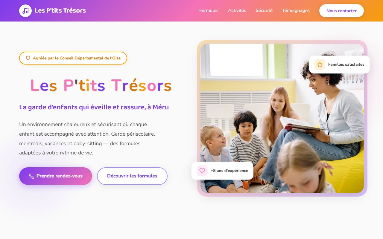 Aperçu de site Garde d'enfants