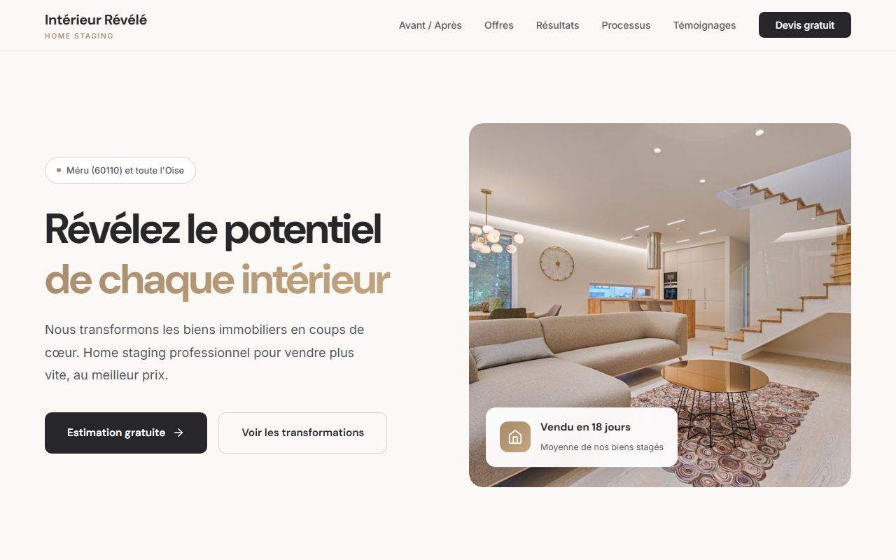 Aperçu de site Home staging