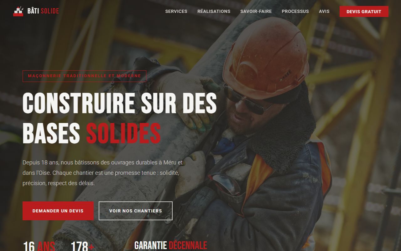 Aperçu de site Maçon