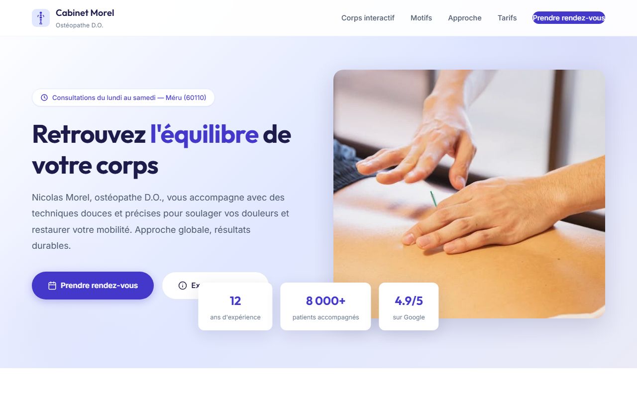 Aperçu de site Ostéopathe