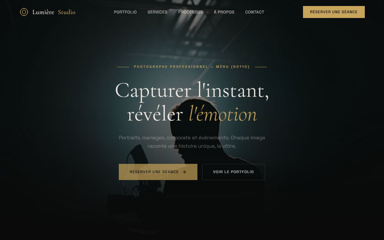 Aperçu de site Photographe