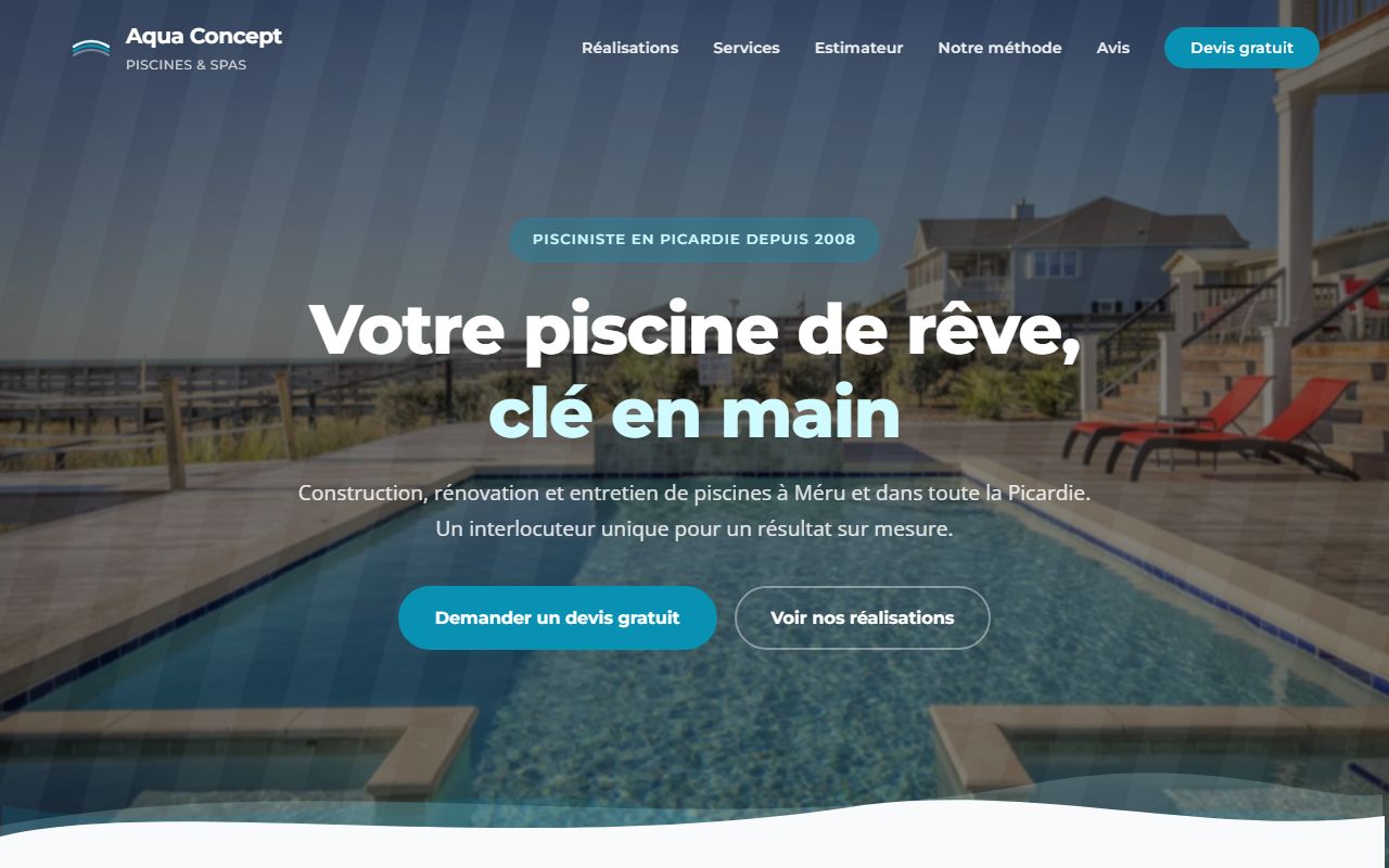 Aperçu de site Pisciniste