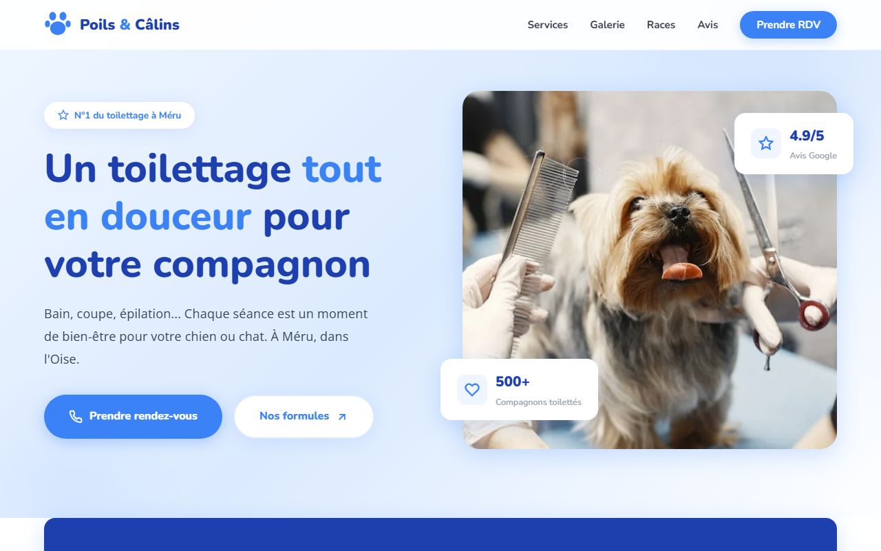 Aperçu de site Toiletteur