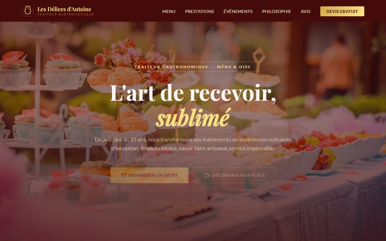 Aperçu de site Traiteur